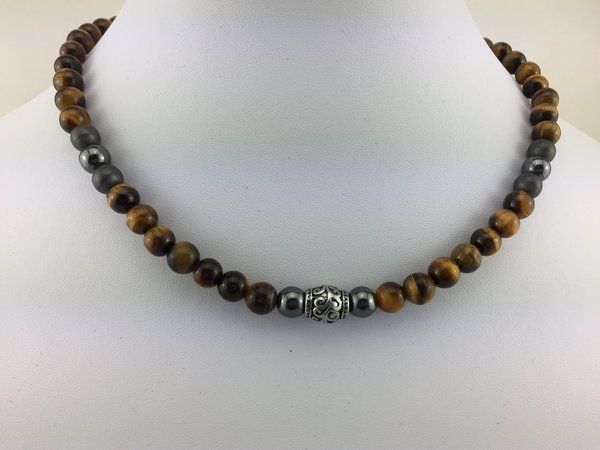 Kurze Halskette, verschiedene Farben zur Auswahl, Perlenkette weiß braun schwarz K_071
