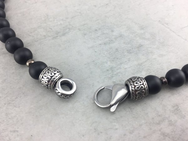 kurze Halskette Perlenkette mit Thorshammer Mjölnir für Männer oder Frauen K_102