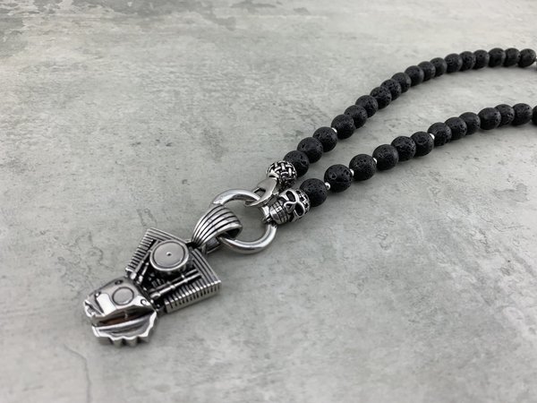 Halskette für Herren mit Anhänger Motor Twin Cam Nr.: K_117